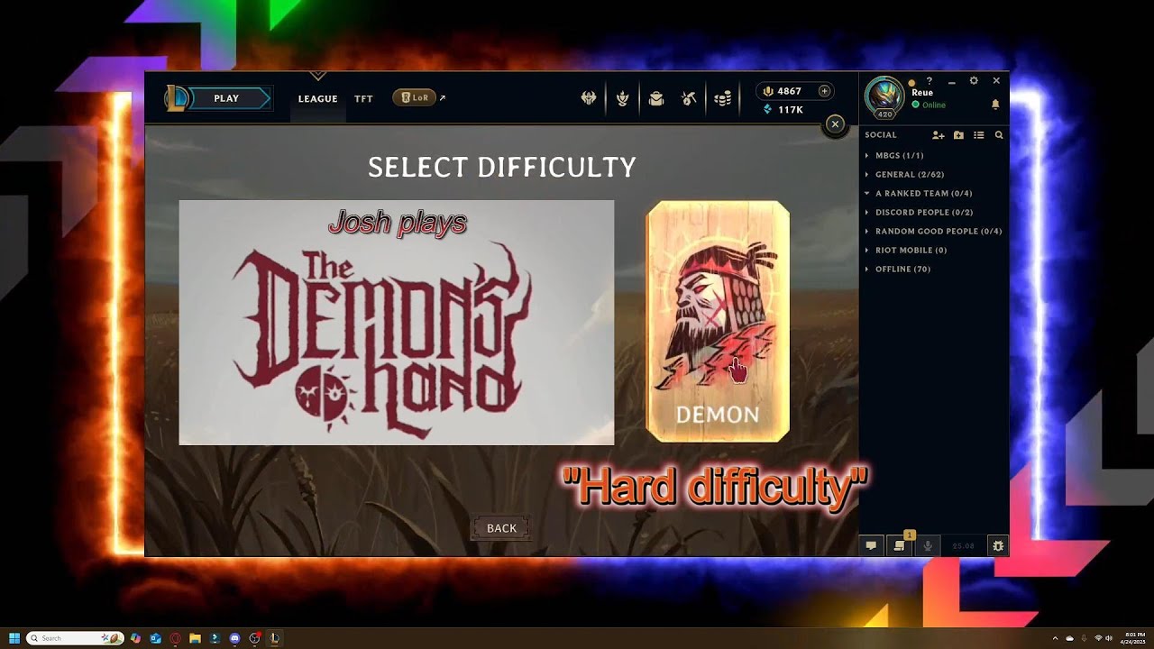 The Demons Hand, Hardest difficulty, Demon mode