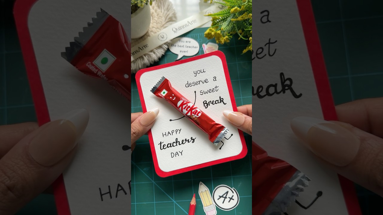 Last minute teachers day card idea&hearts;️ #shorts