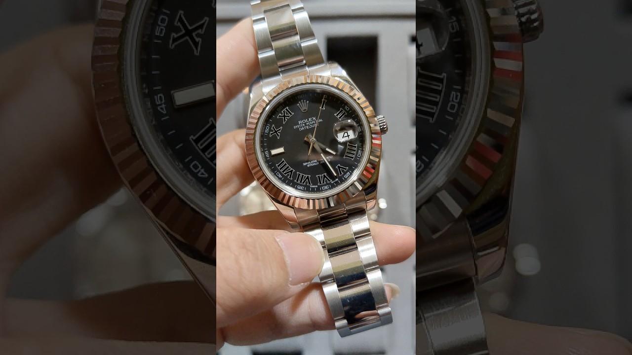 Rolex Datejust 116334 灰色面 41mm 鋼 白金狗牙圈 3135 自動機芯三格帶單表$58000