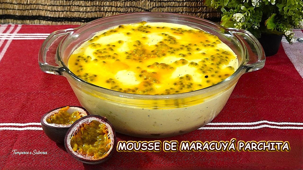 MOUSSE DE MARACUYÁ PARCHITA EL MEJOR DE TODOS SOLO 4 INGREDIENTES DELICIOSO Y MUY FÁCIL DE HACER