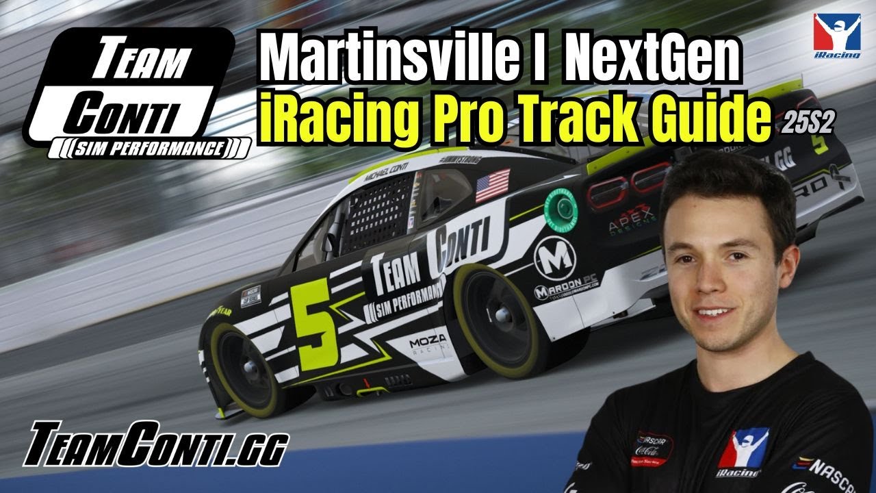 Руководство по трассе iRacing Pro от Team Conti Sim Performance I NASCAR NextGen в Мартинсвилле