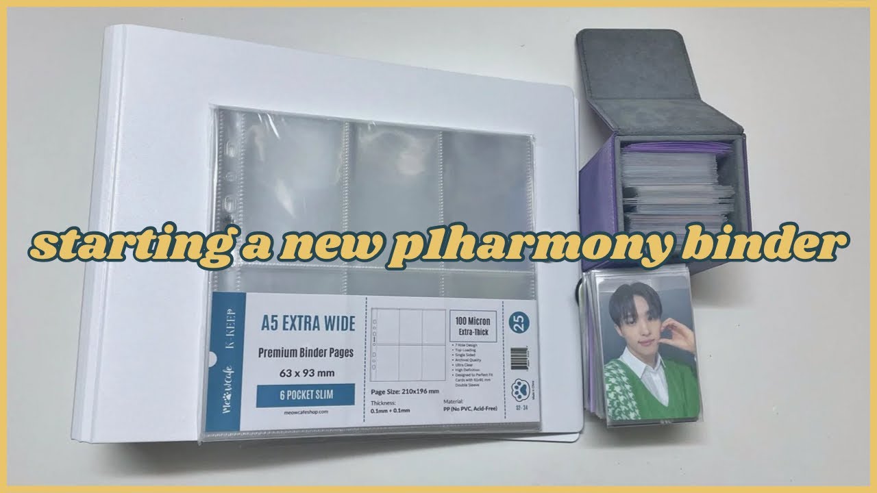 storing photocards // starting a new ot6 p1harmony binder