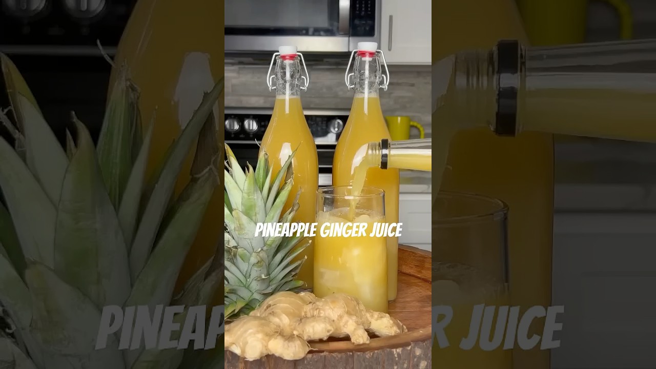 Pineapple Ginger Juice 🇯🇲 #pineandginger #freshjuice #recipe