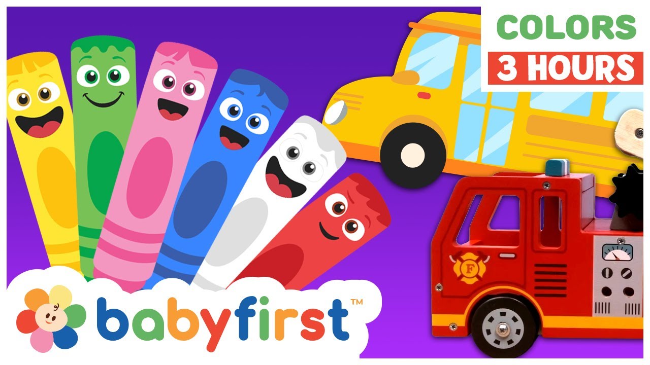 Toddler learning video | COLOR CREW ADVENTURES! | Learn Colors | 3 Hours Compilation | Baby First TV