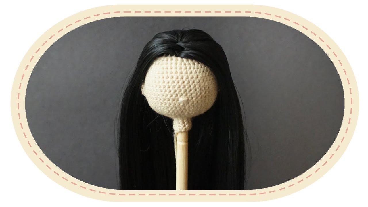 Делаем настоящие волосы кукле амигуруми. Real like hair for amigurumi doll.