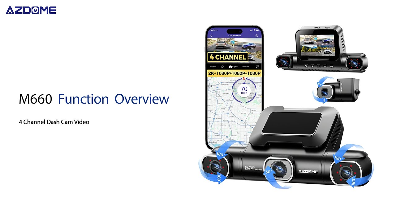 📱✨ Your Phone = Command Center! AZDOME M660 Dash Cam: Control Safety in One Tap!