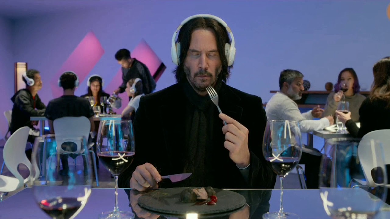 Keanu Reeves cry