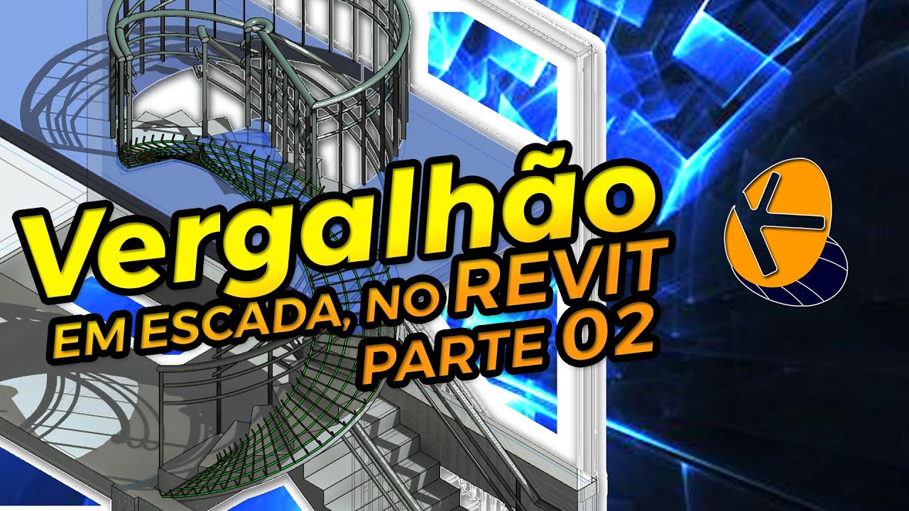 Como Fazer o Vergalhão em Escada Helicoidal (Curva) de Concreto Armado (Armadura no Revit: 06)