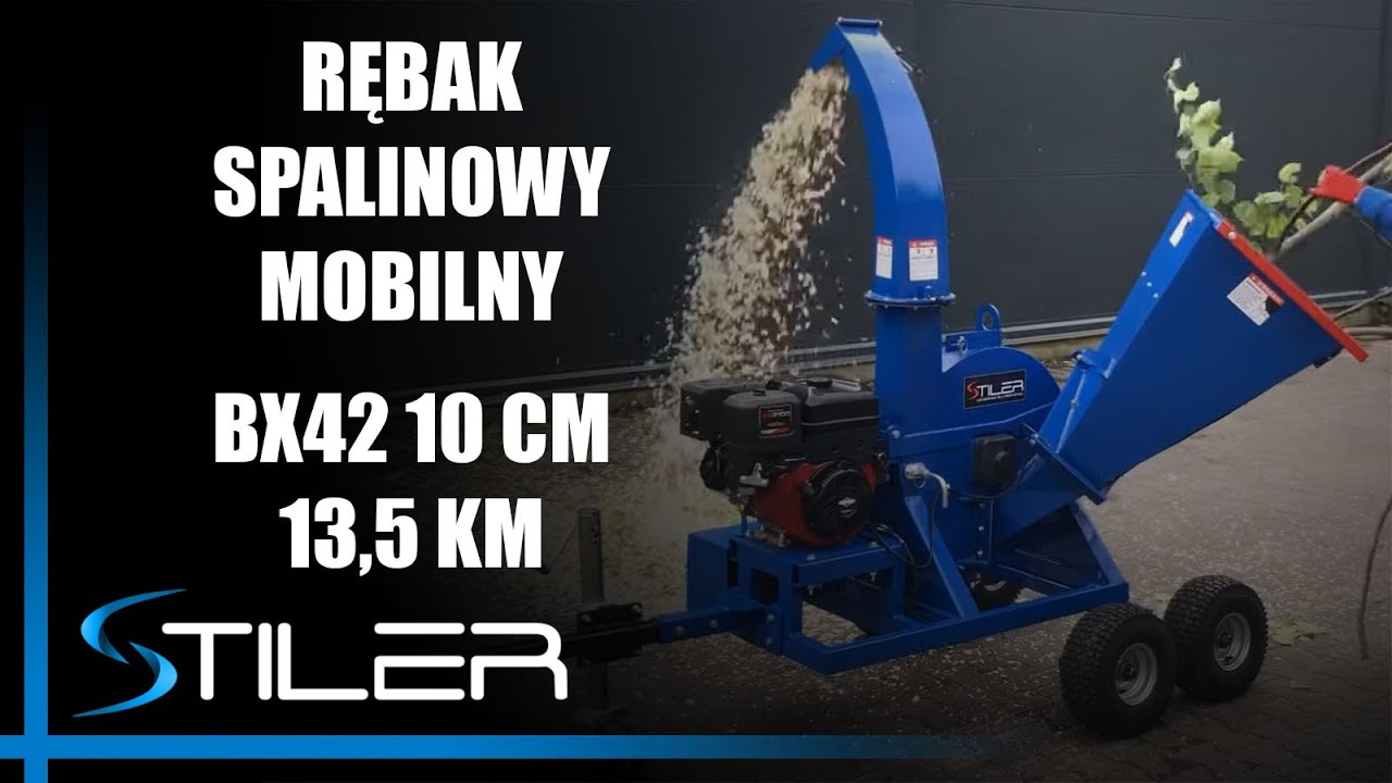 Rębak do drewna STILER BX42 z silnikiem B&S - Wood chipper STILER BX42 with B&S engine