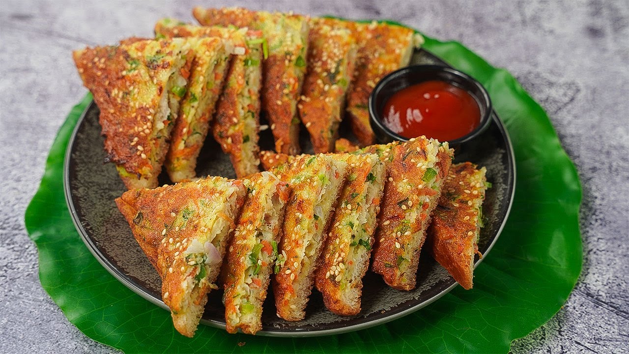 Рецепт хрустящих куриных тостов | Быстрая и вкусная закуска из хлеба | Вкуснятина