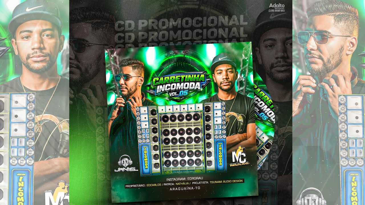 CD CARRETINHA INCOMODA VOL 05  ARAGUA&Iacute;NA TO   DJ JANIEL E MC INIGUAL&Aacute;VEL