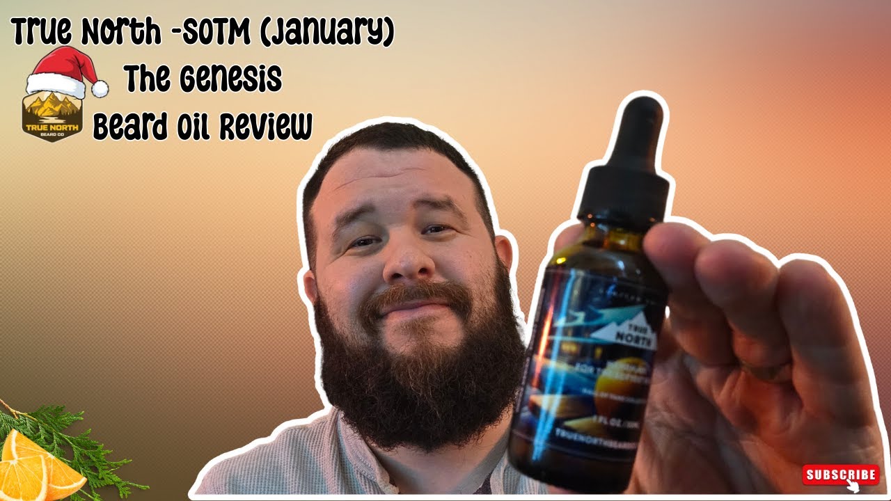NEW!! True North Beard Co. January Scent Of The Month Beard Oil - Then Genesis