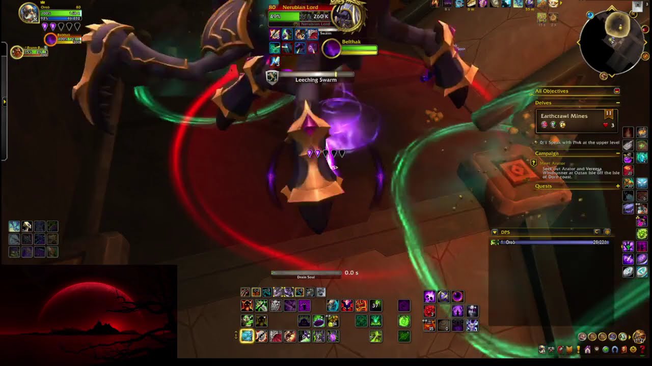 Earthcrawl Mines | Delve | Bountiful 11 | Soul Harvester Affliction Warlock | Midnight Pre-patch