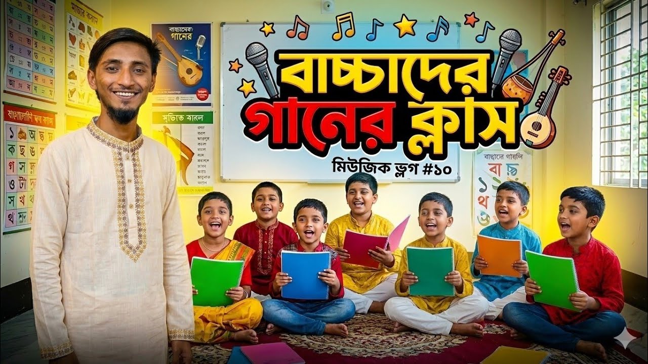 শিশুদের গানের ক্লাসের সুন্দর মুহূর্ত | Kids Singing Class Vlog | Mahmudul Islam Vlog