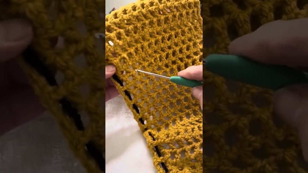بالكروشيه كوفيه بشكل مختلف#فنون وكروشيه #crochet 