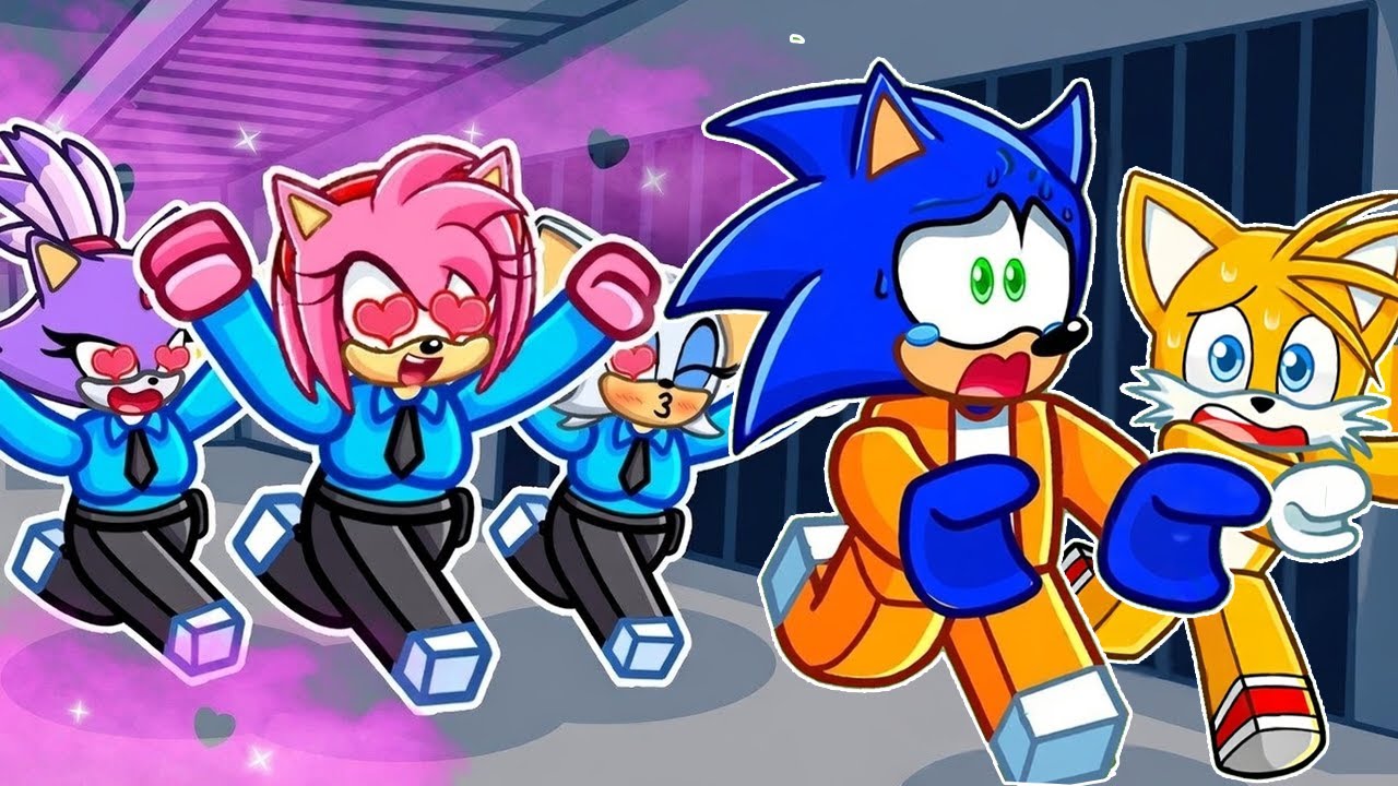 SONIC et TAILS vs PRISON de FAN GIRLS sur Roblox !
