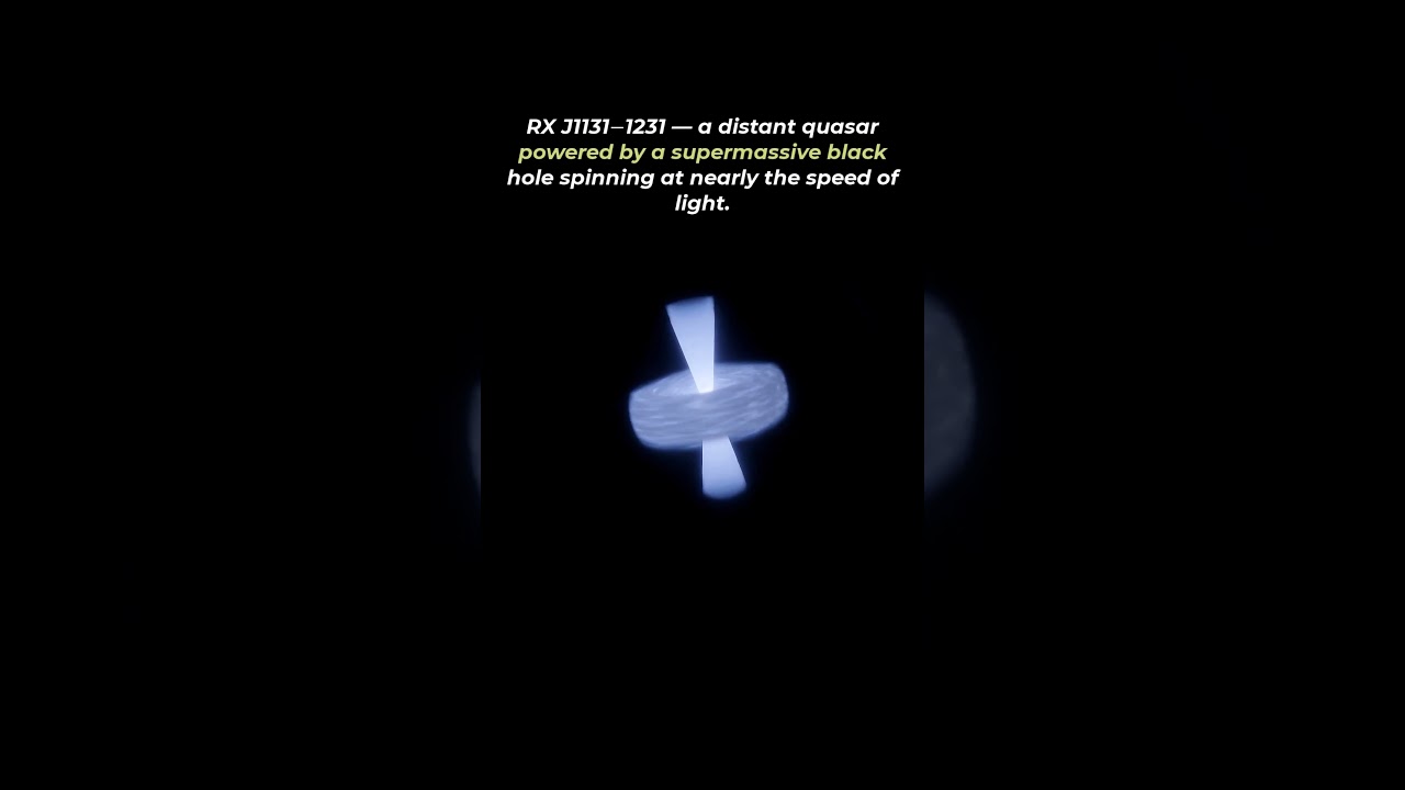 A distant quasar spinning at nearly the speed of light #space  #blackhole #universe #nasa