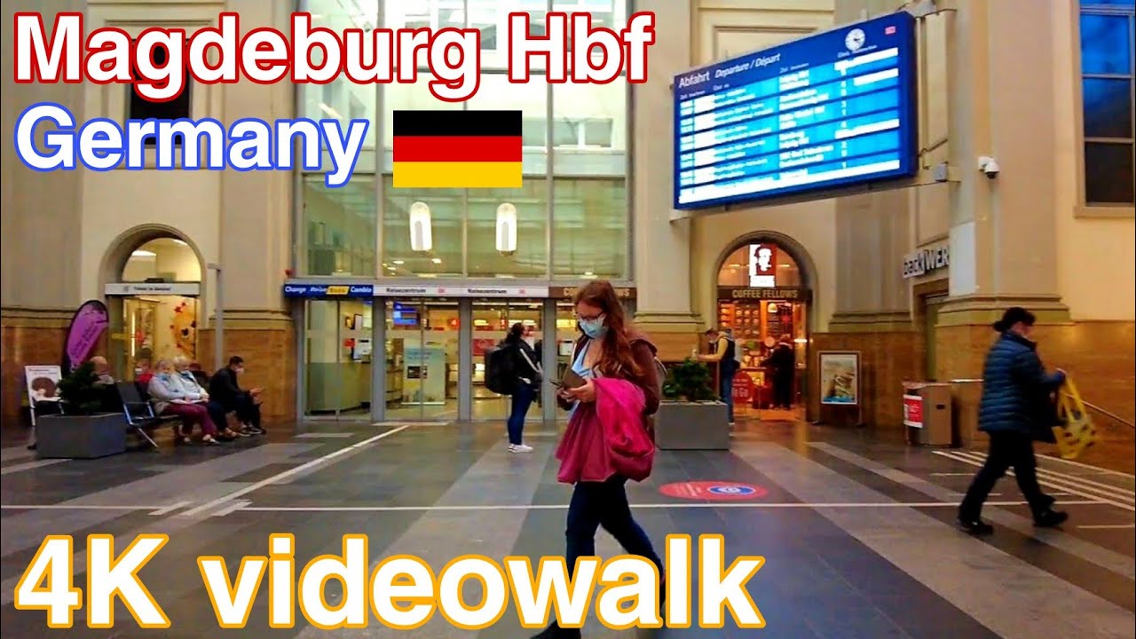 Magdeburg Hauptbahnhof, Germany 🇩🇪-  Walking Tour 4K
