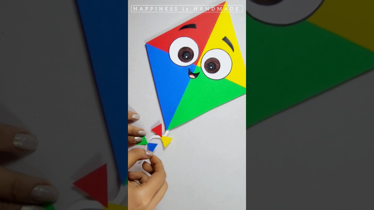 DIY Paper Kite making at Home || Kite making || #paperkite #makarsankranticraft #shorts