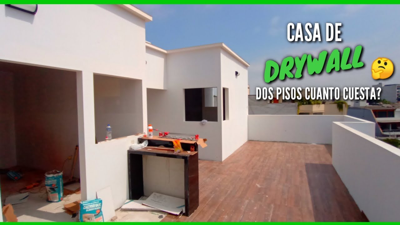 Casa de dos pisos en #DRYWALL con ESTRUCTURA METÁLICA |Cuánto cuesta con acabados, lista para vivir🤔