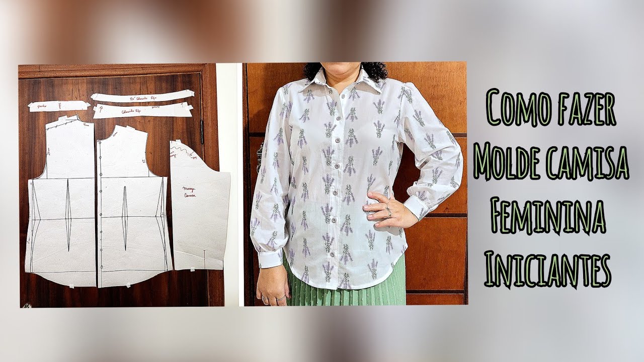 Como Fazer Modelagem Camisa Feminina | Iniciantes molde parte 1