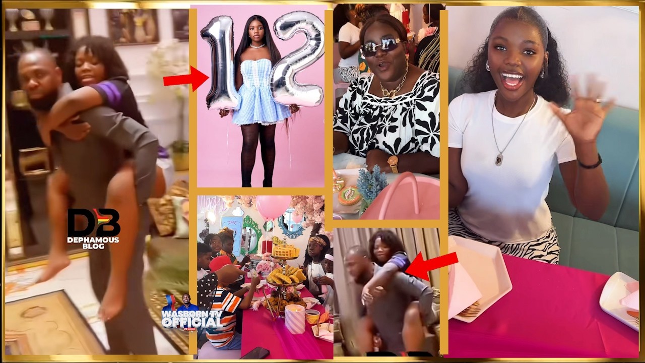 🔥Exciting Scene as Rev Obofour Celebrates Daughter 12thBday;Carries her on Back & Dine with Friends