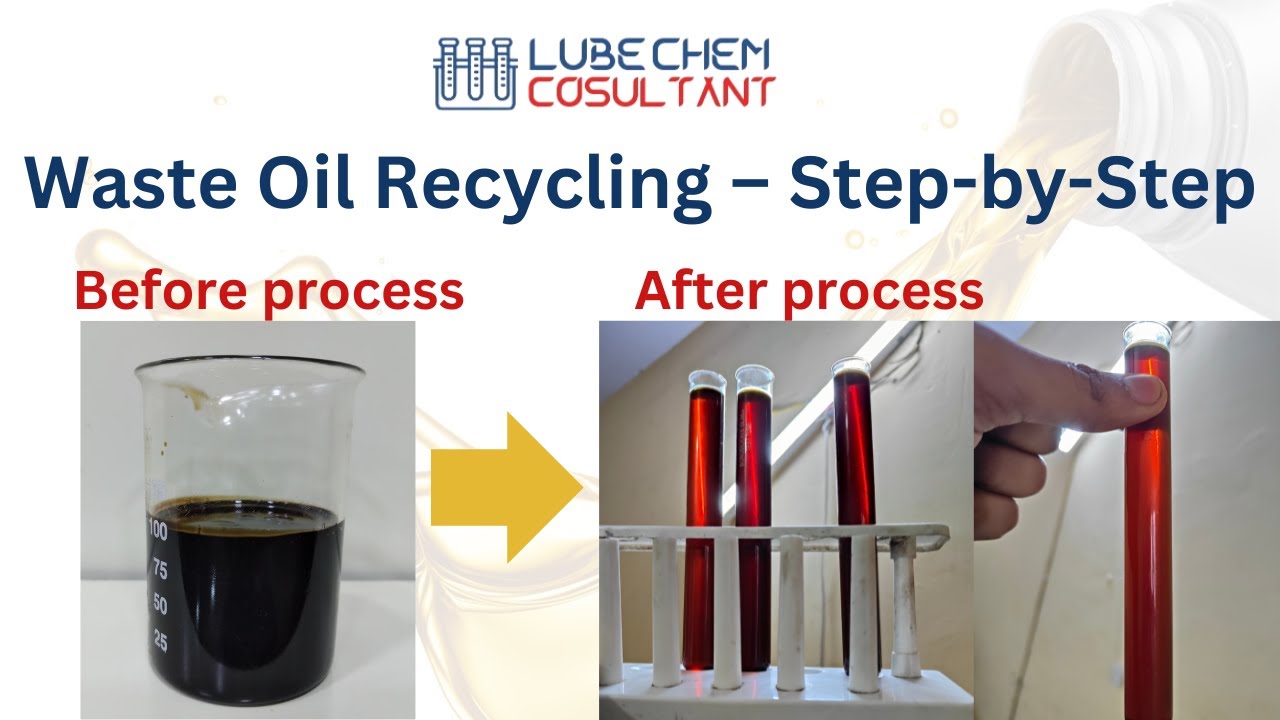 Recycling used engine oil | Bleaching used oil | Chemical treatment | Contact+91 9044487295
