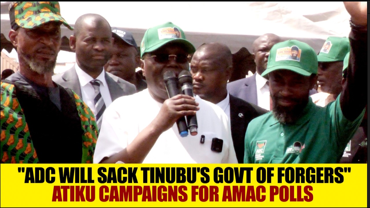 “ADC Will Sack Tinubu's Govt of Forgers” – Atiku Fires Up Supporters At ADC Campaign For AMAC Polls