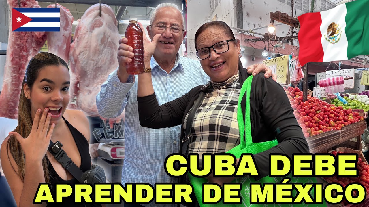 🇨🇺Cubanos van a un MERCADO MEXICANO por Primera vez 🇲🇽¡La CALIDAD de los Alimentos es SUPERIOR!😱