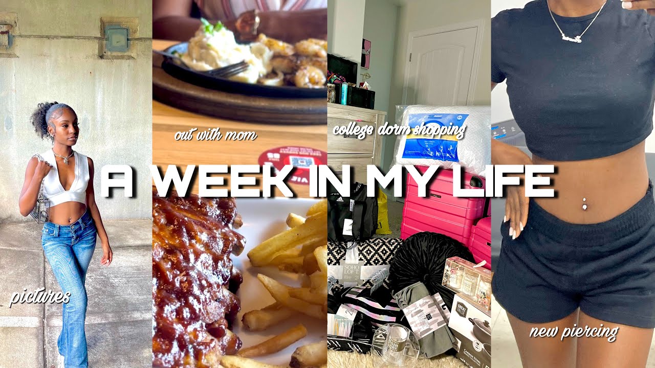 A WEEK IN MY LIFE VLOG: New Piercing, College Dorm Shopping, Pictures, Shopping Haul!