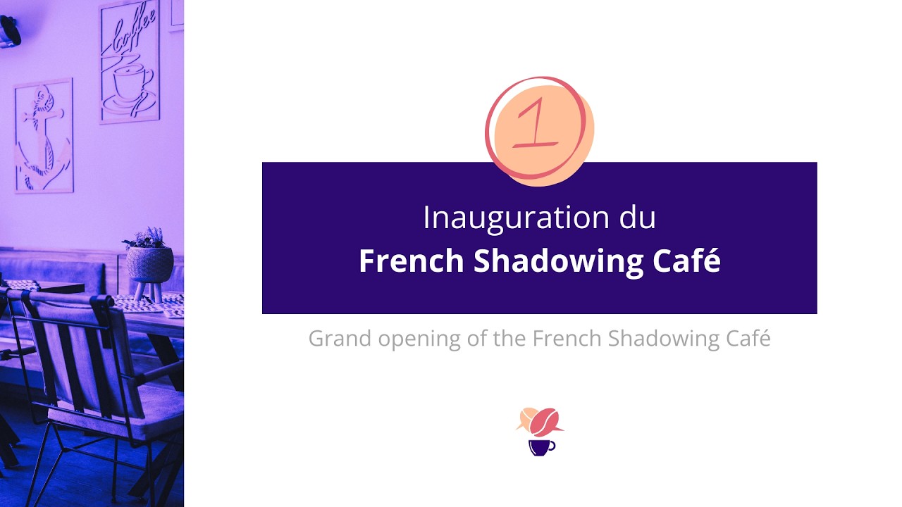 The GRAND OPENING of the French Shadowing Café! 🎤 | 8-Minute Shadowing Workout for Beginners (A1)