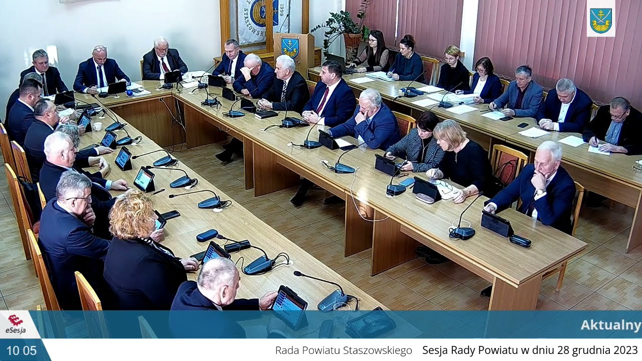 LXIV Sesja Rady Powiatu w Staszowie 28 grudnia 2023 roku