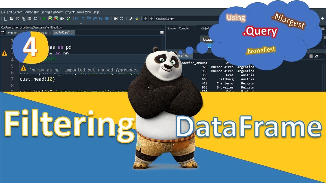 Filtering Pandas Dataframe with DF.QUERY, .Nlargest and .Nsmallest | LEARNEREA