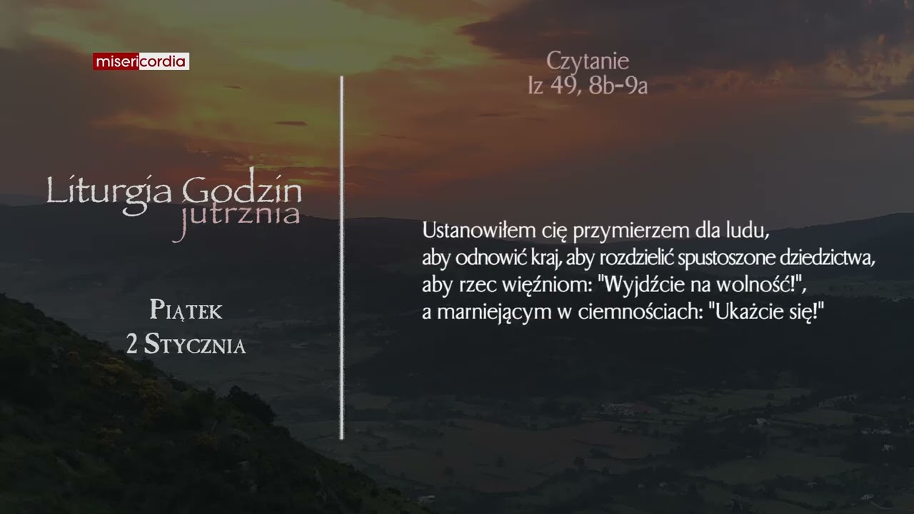 Liturgia Godzin | Jutrznia | Piątek, I tyg. po Narodzeniu Pańskim