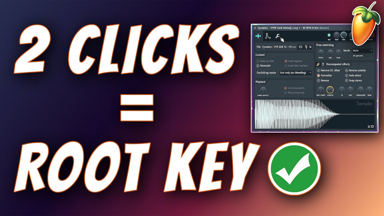 How to Find KEY/ROOT NOTE of a Sample in FL STUDIO *2 CLICKS*