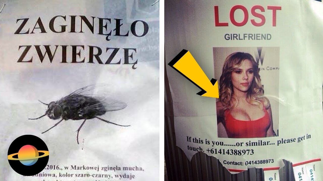 10 najśmieszniejszych plakatów z serii „zaginione”
