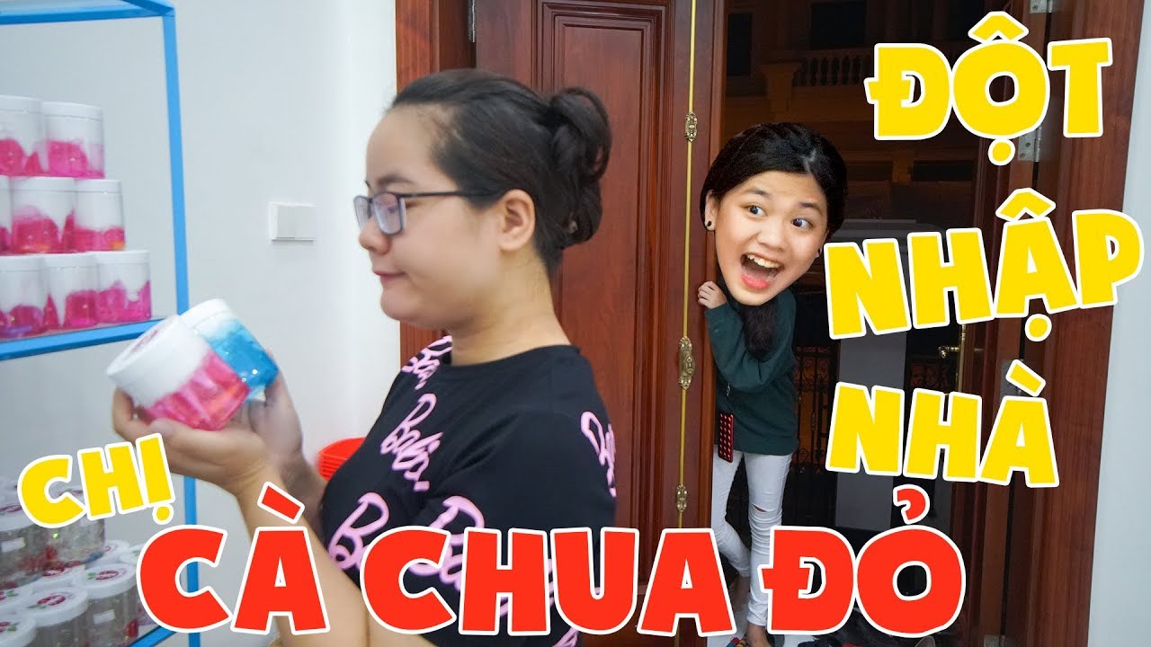 YẾN NHI THỬ THÁCH ĐỘT NHẬP NHÀ CHỊ CÀ CHUA ĐỎ TRƯỚC NGÀY KHAI TRƯƠNG GIẤU SLIME