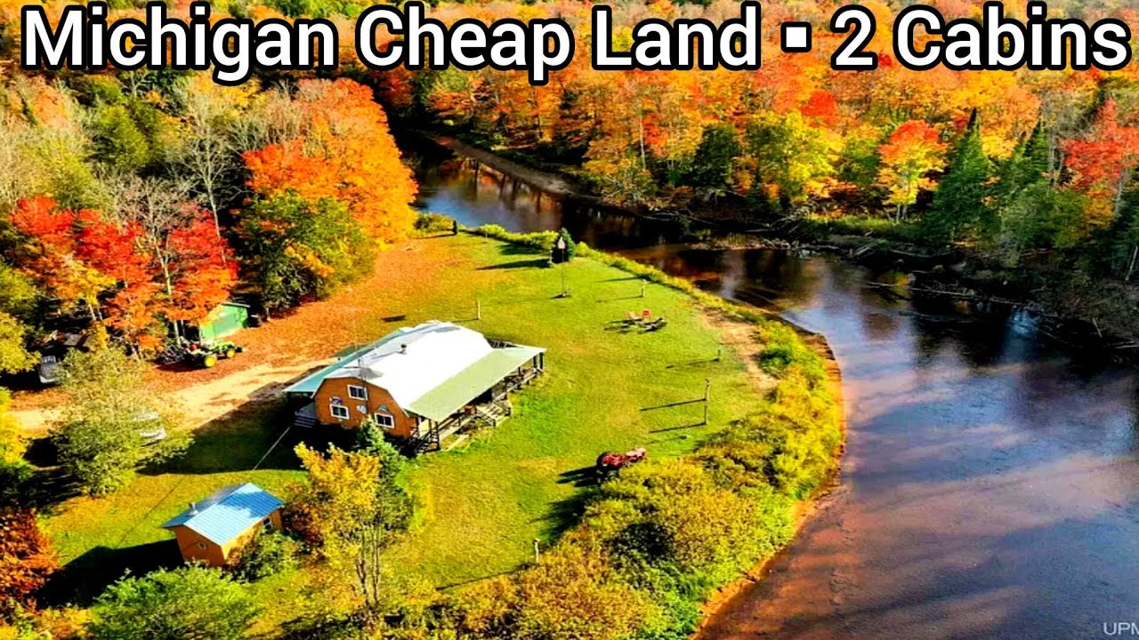 Michigan Waterfront Homes For Sale | $550k | 104+ acres | Michigan Cheap Land For Sale