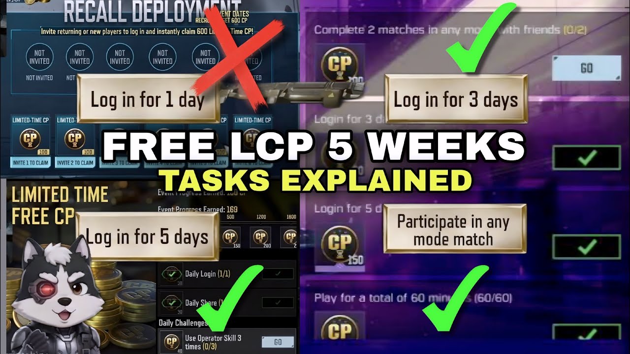 *НОВИНКА* 7 СЕЗОН: ВСЕ ЗАДАНИЯ НА 5 НЕДЕЛЬ ДЛЯ ПОЛУЧЕНИЯ БЕСПЛАТНЫХ LCP В COD MOBILE 2026