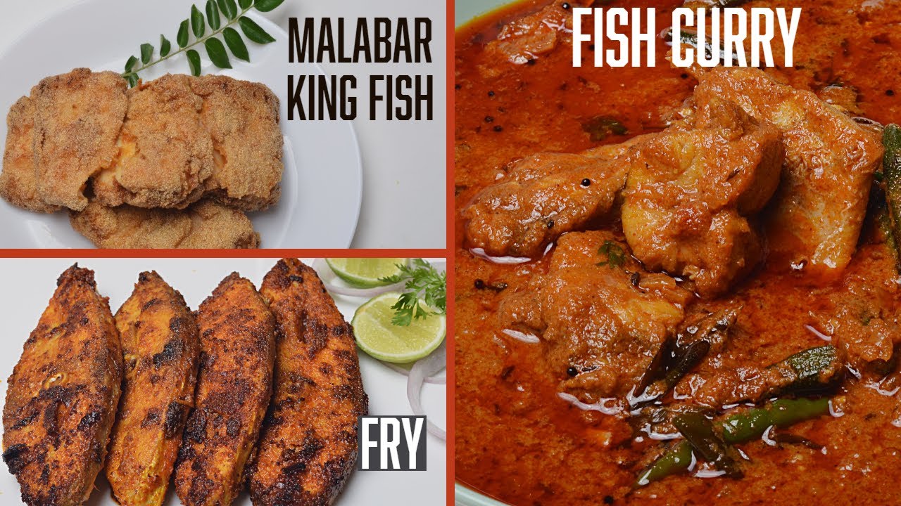 King Fish Malabar - Fish Curry - Fish Fry - Fish Rava Fry Popular Manglore Fish  Recipe - Fish Cuts