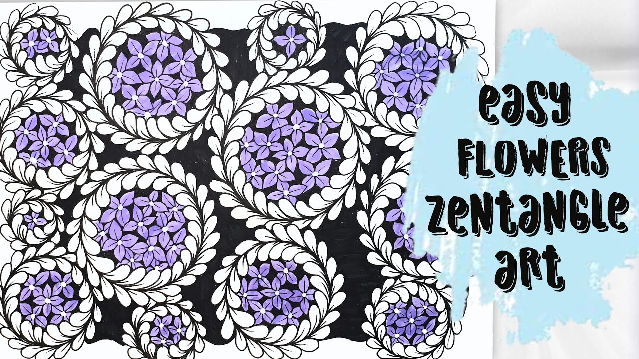 🌸Create Stunning Art with the Easy Flower Zentangle Pattern🌸 | Zendoodle | Doodle Art | Step by step