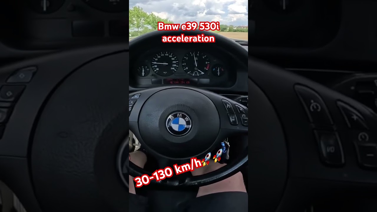 Bmw e39 530i test drive acceleration beschleunigen 30-130km/h top speed #bmwe39 #bmw530i #bmwtop