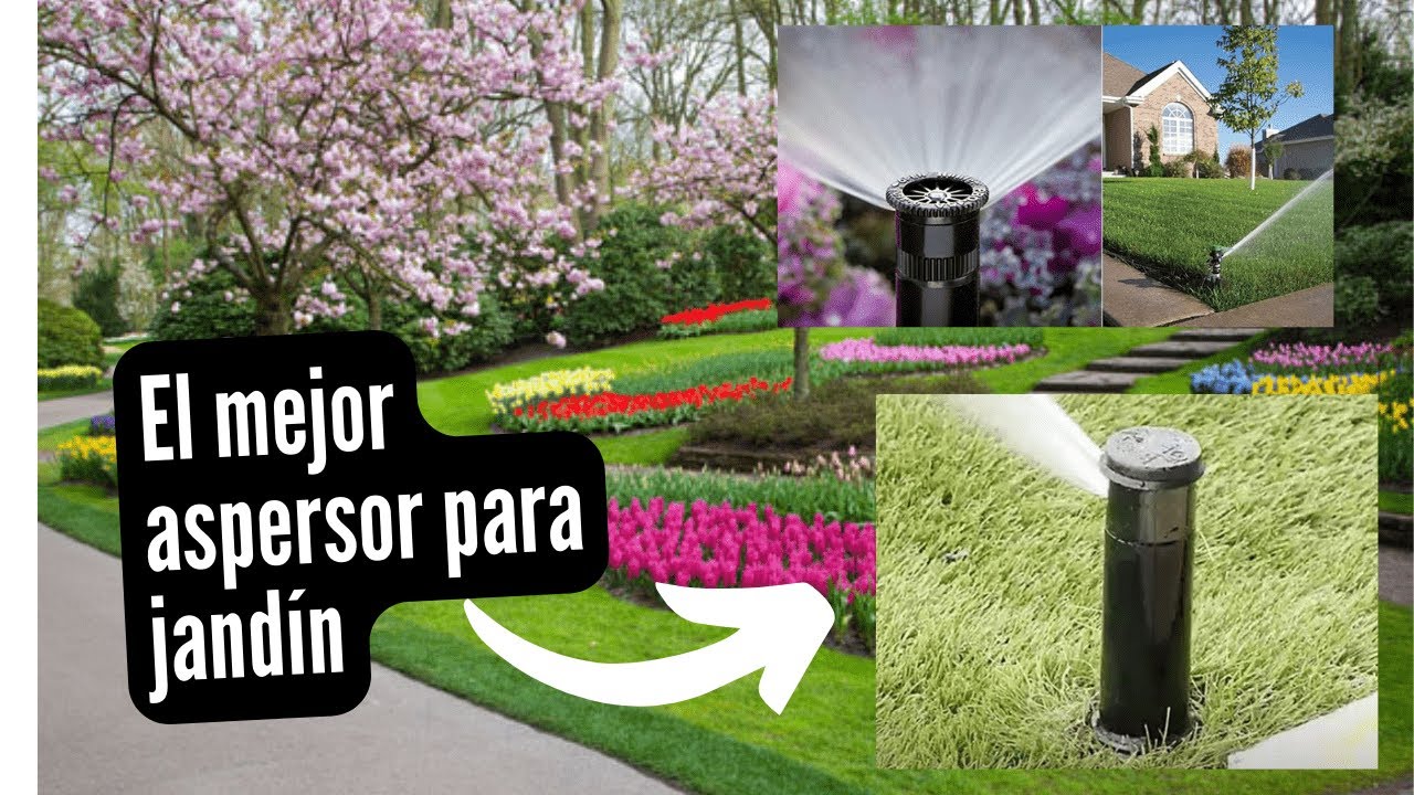 Tipos de aspersores para riego en jardines. Aspersor de turbina y de impacto.