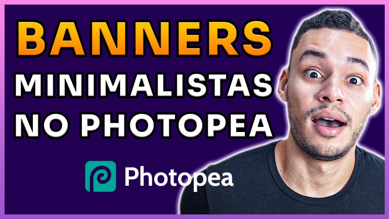 Como Criar BANNER MINIMALISTA Para SEUS SITES No PHOTOPEA (PHOTOSHOP GRÁTIS)