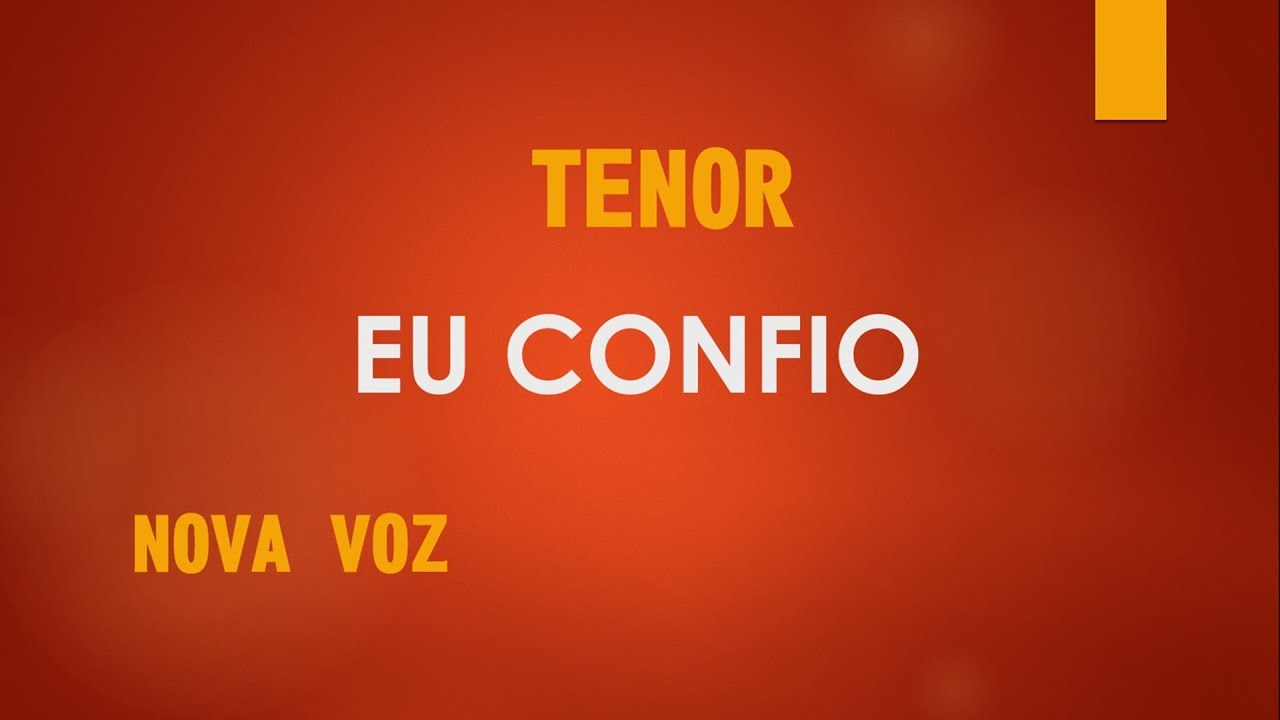 KIT TENOR - EU CONFIO - NOVA VOZ