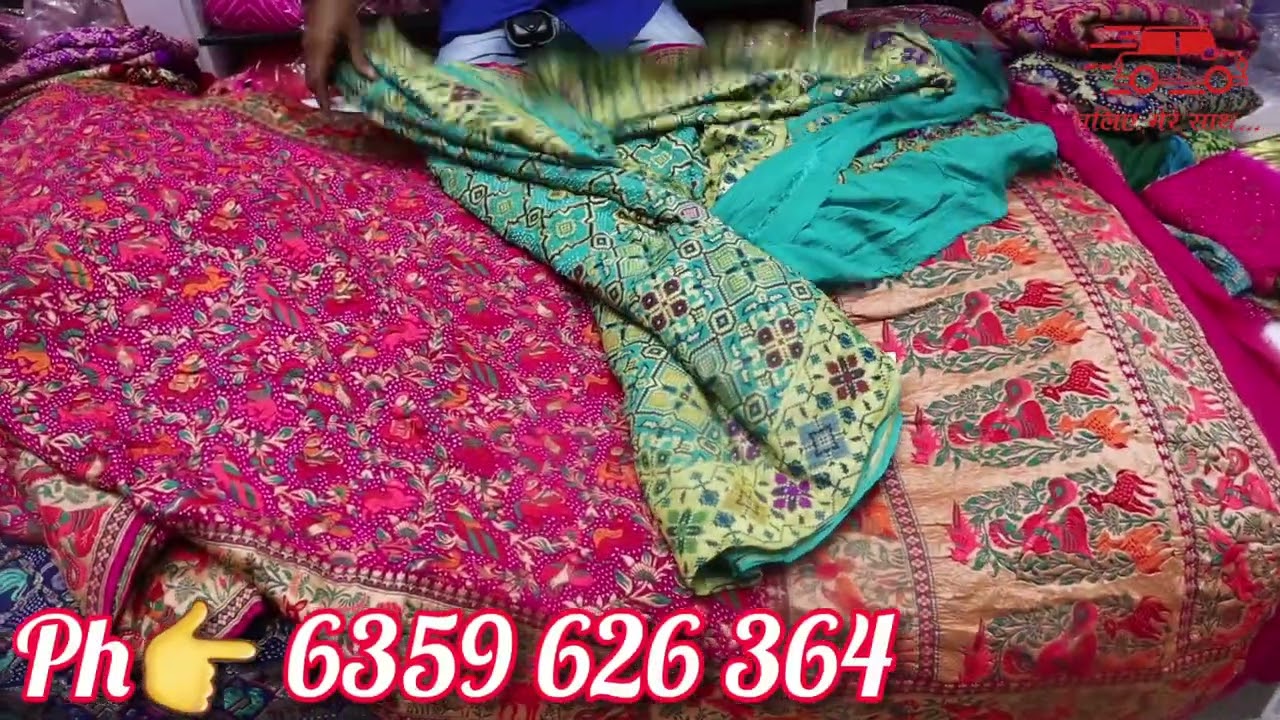 बंधेज की साड़िया ख़रीदे सीधे मैनुफैक्टर से|bandhni saree wholsaler in ahmedabad|bandhej studio ahmedab