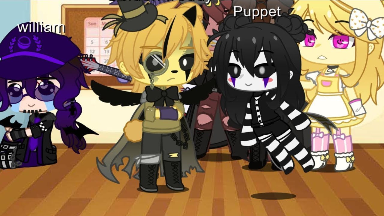 William stuck in a room with the FNaF 1 for 24 hours || My AU || Gacha club video