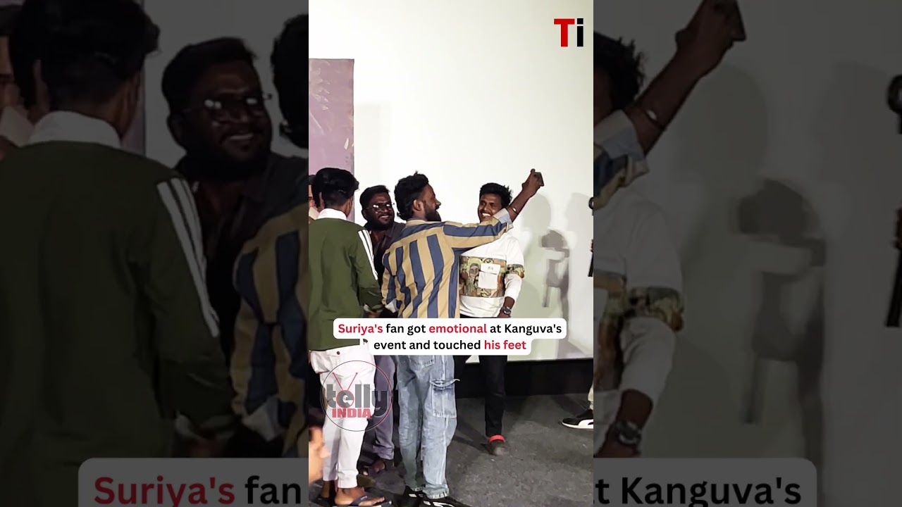 Suriya's fan got emotional at Kanguva's event and touched his feet
