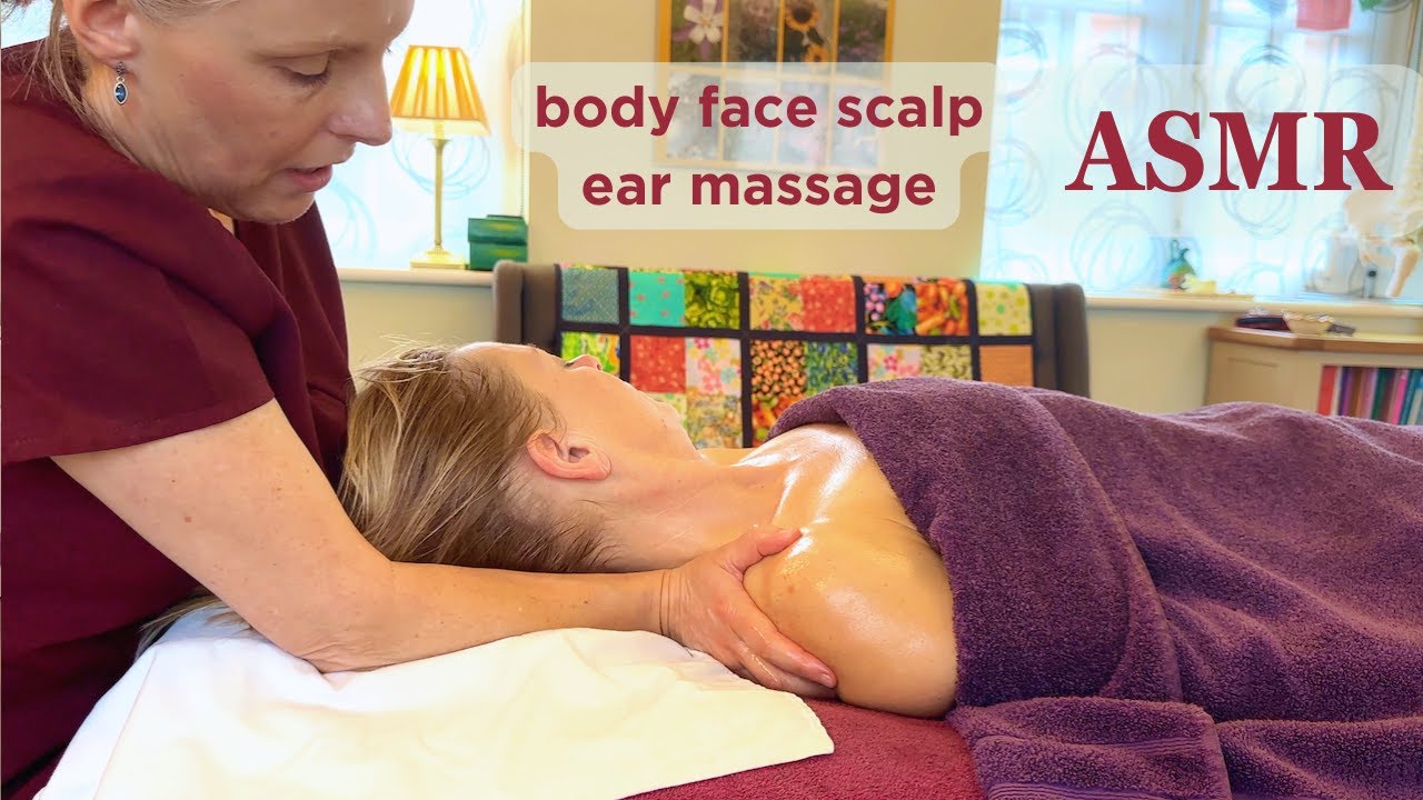 ASMR Sleepy Aromatherapy Body Face & Scalp Massage + Kinesiology | Unintentional ASMR Real Person