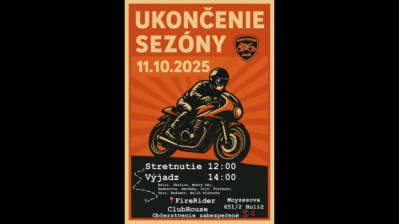 FIRE RIDER HOLÍČ-UKONČENIE MOTO SEZÓNY 11.10. 2025